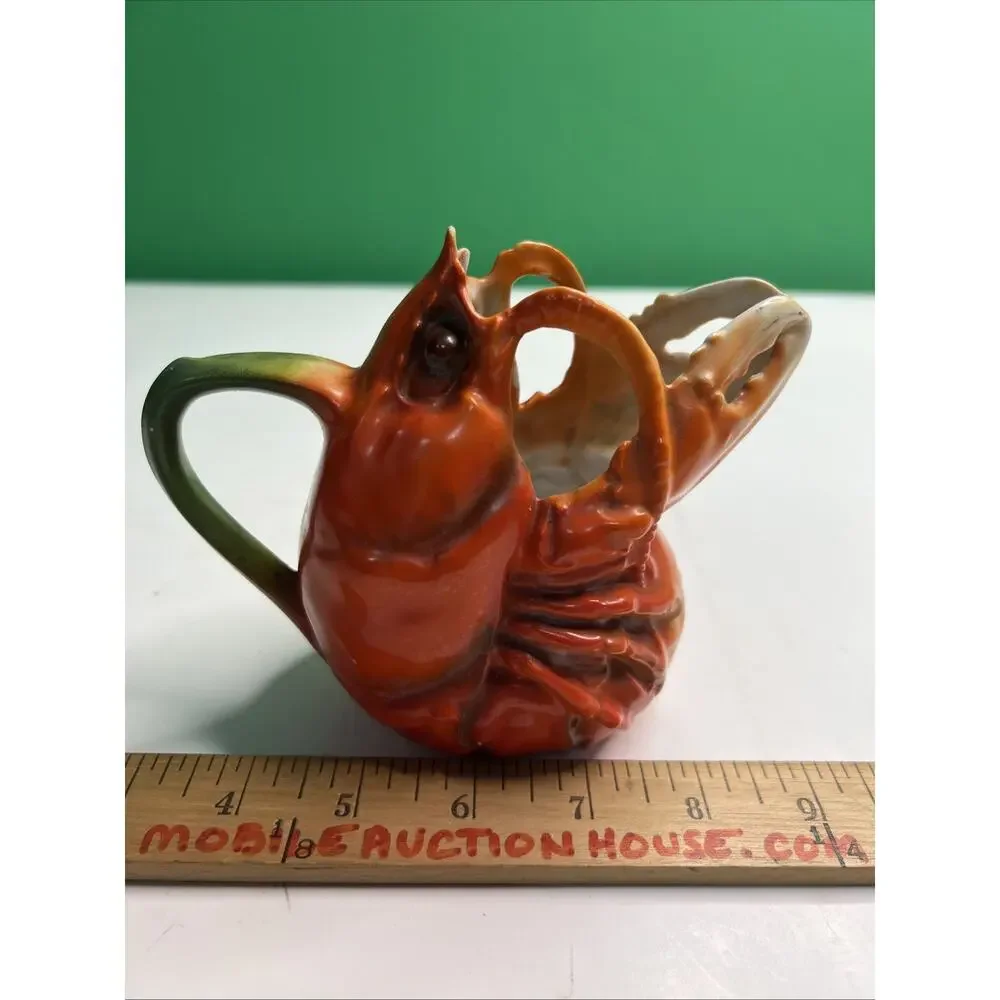 Antique Royal Bayreuth Lobster Butter Pitcher Creamer Porcelain Bavaria 4